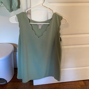 Green blouse